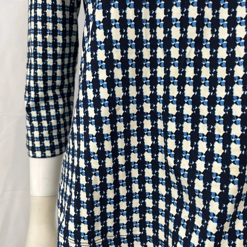 J McLaughlin Rich Classy 3/4 Sleeves Stretch Summer Resort Cruise Tshirt Top M - Picture 3 of 6